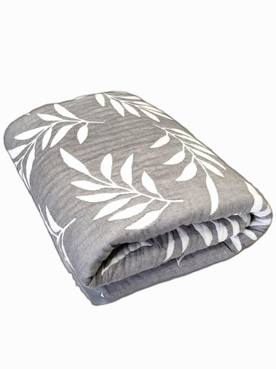 Покрывало муслиновое Colorful Home Веточки 200x230 см Темно-серый (947)