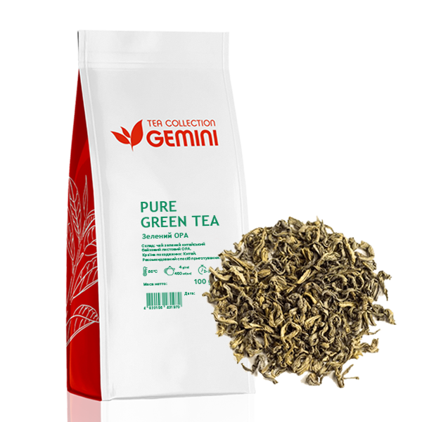 Чай листовий Gemini Pure Green Tea Зелений чай 100 г (491)