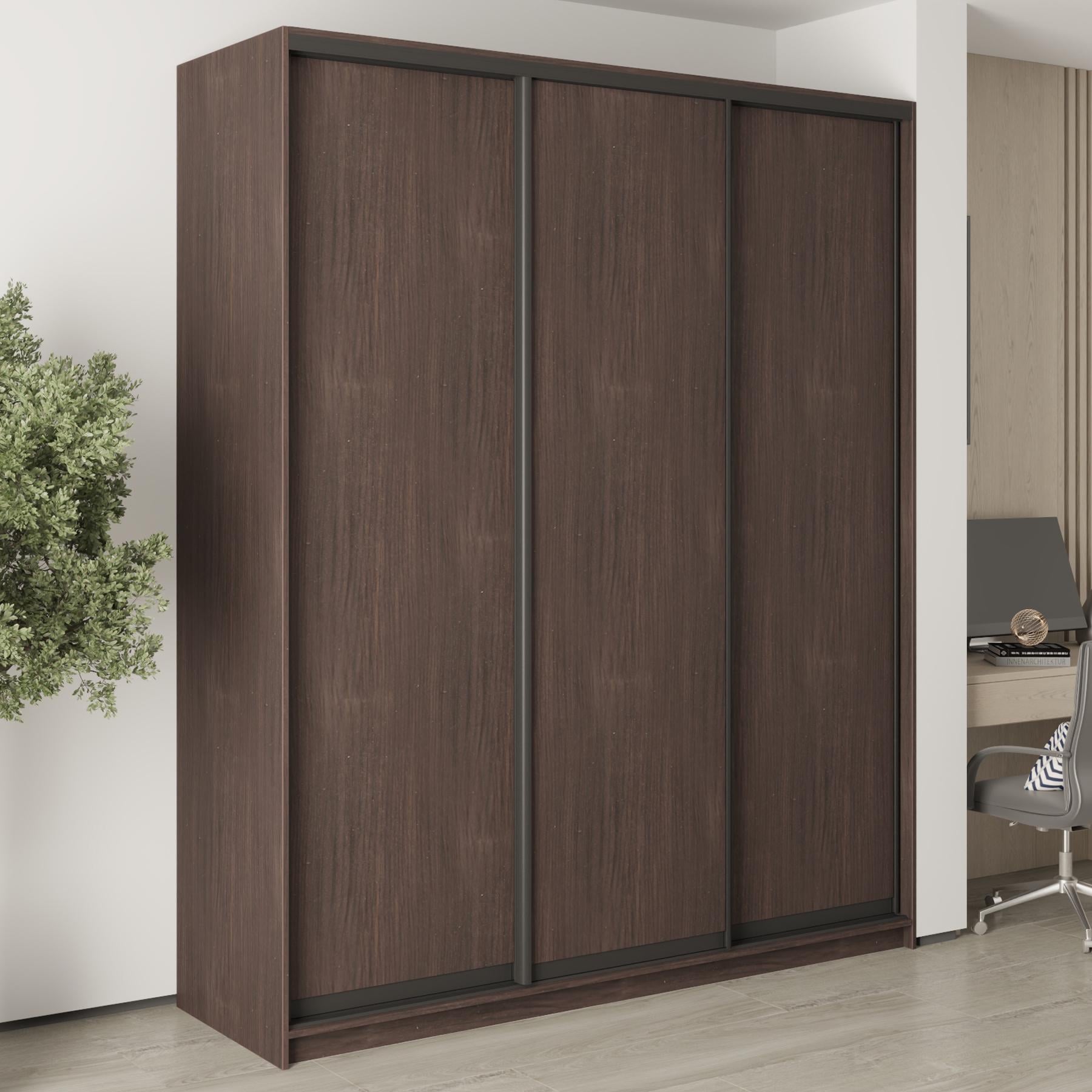 Шкаф-купе трехдверный MebelStar Стандарт BG 3ДСП 200x45x240 см Дуб ристрето (MBS-8618)