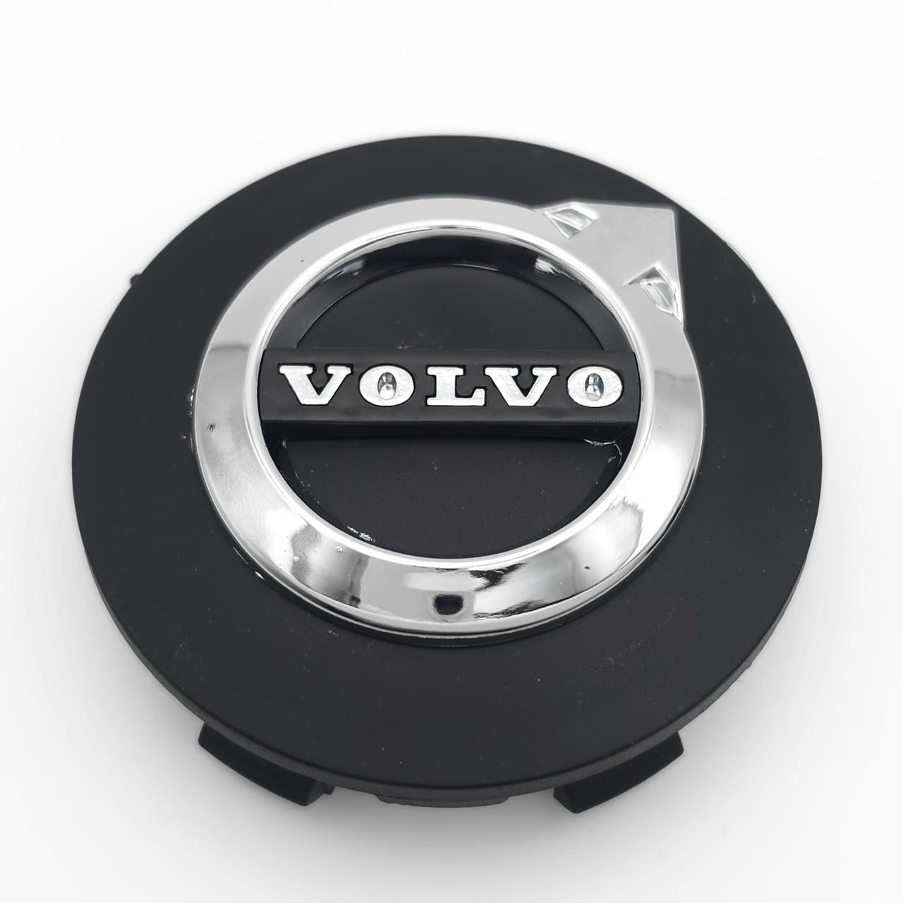 Колпачок заглушка ступицы колеса Volvo 64 мм тип 2 Черный/Хром (3006957976)
