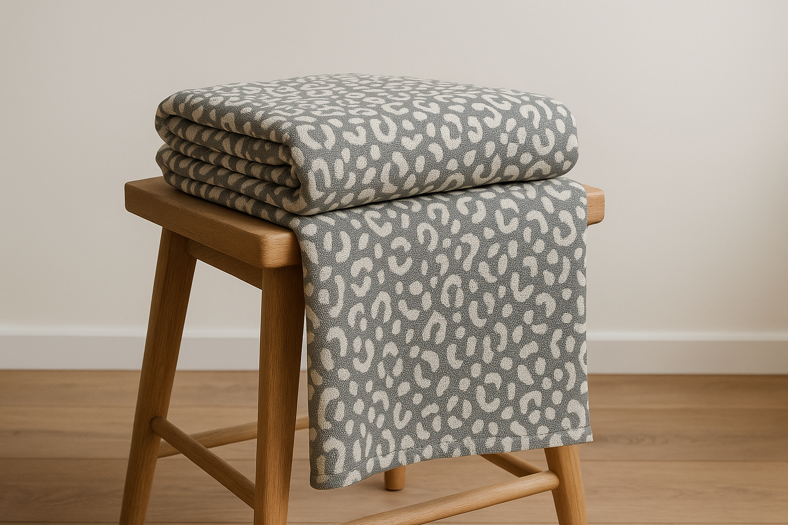 Плед муслиновый Leopard полуторный 160х220 см Серый (L5557/WP/х160)