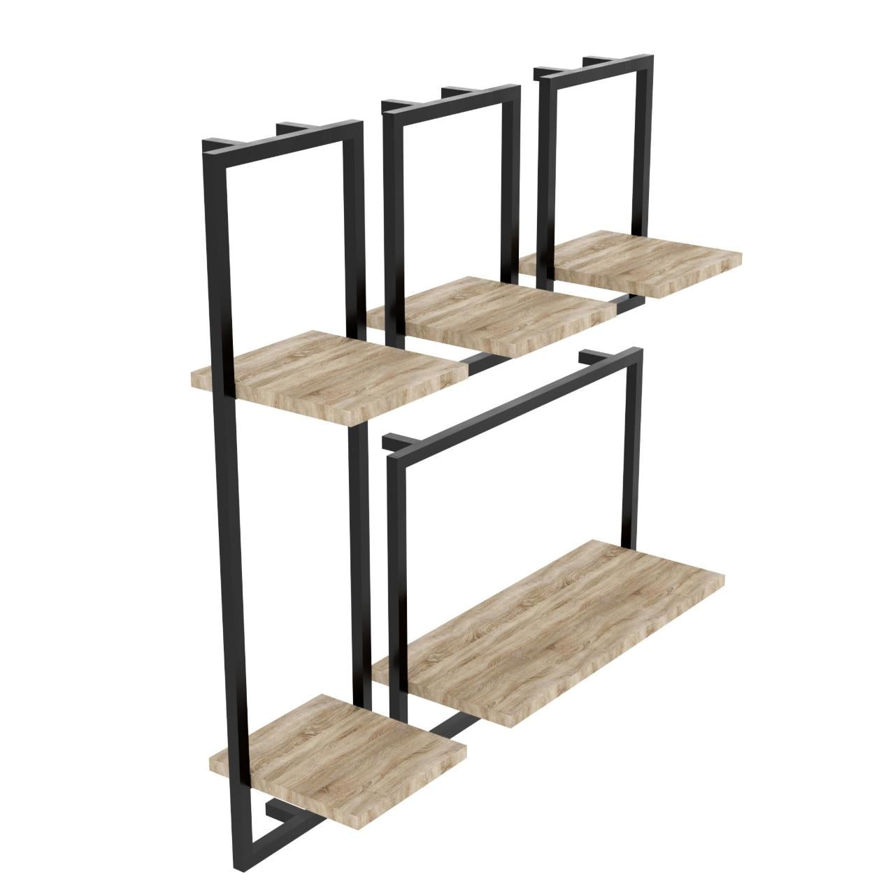 Полочка Zalizo Панно 775x750x200 мм Дуб Сонома