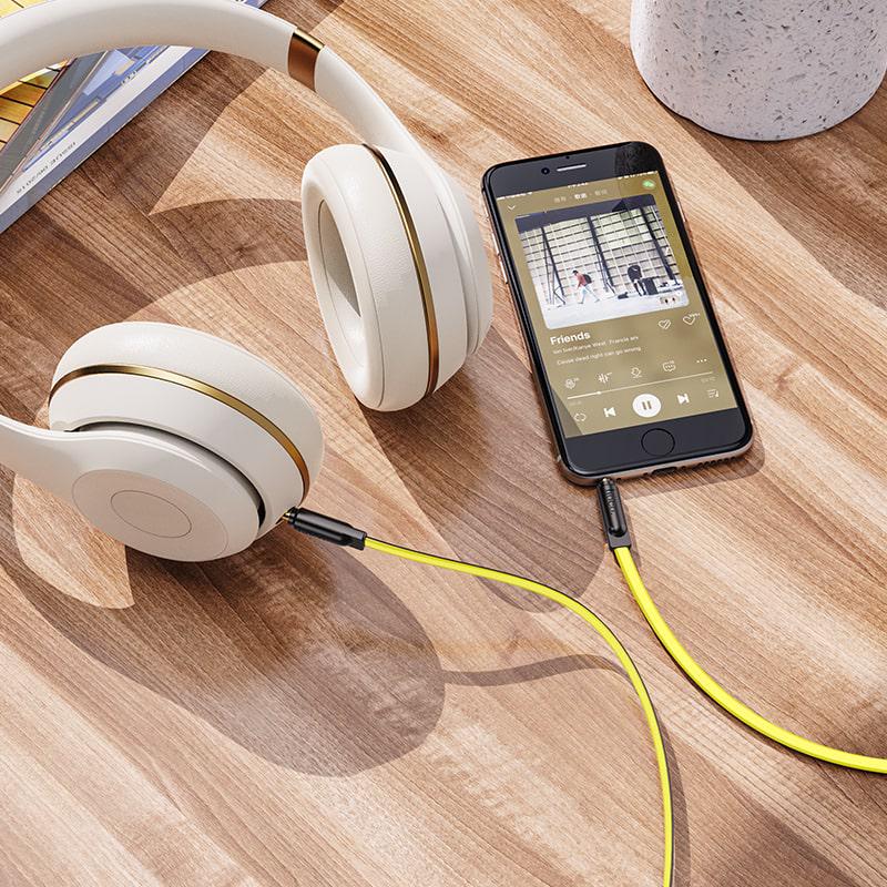 Кабель Hoco AUX audio cable UPA16 1 м White (9358a6da) - фото 2