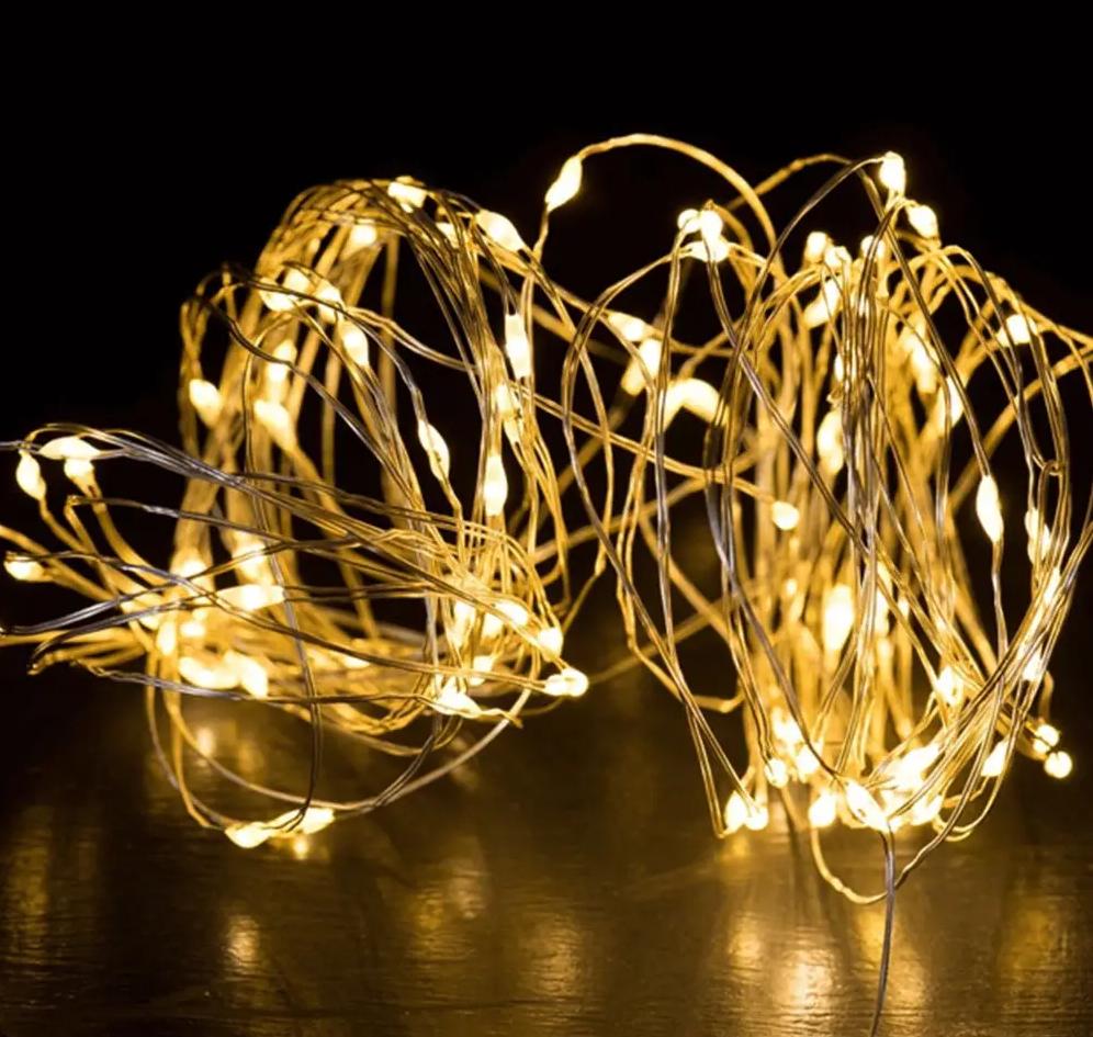 Гирлянда Капли росы 100 LED 10 м Теплый белый (1901-07)