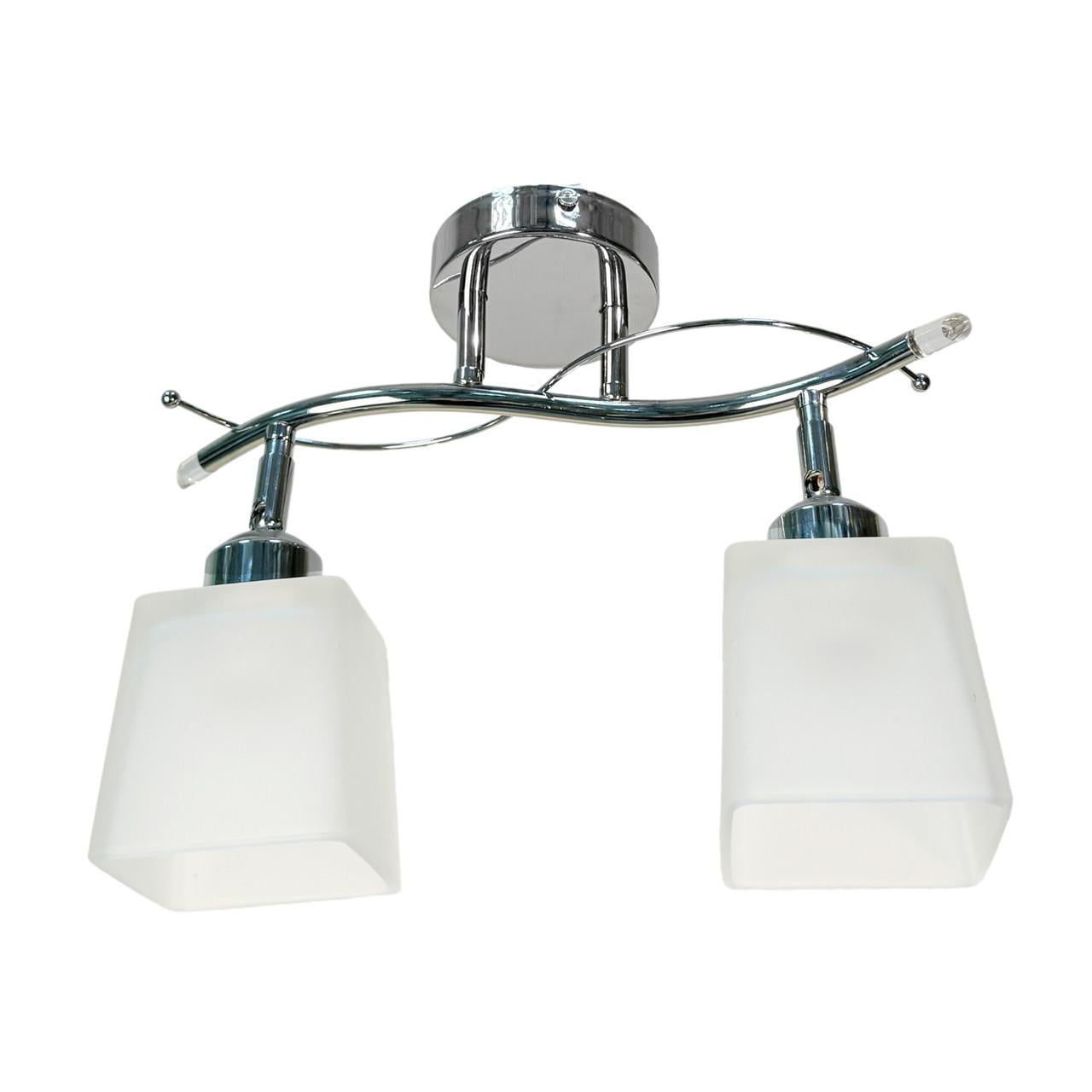 Люстра потолочная Numina на 2 плафона 70-8855/2 CR+WT Хром