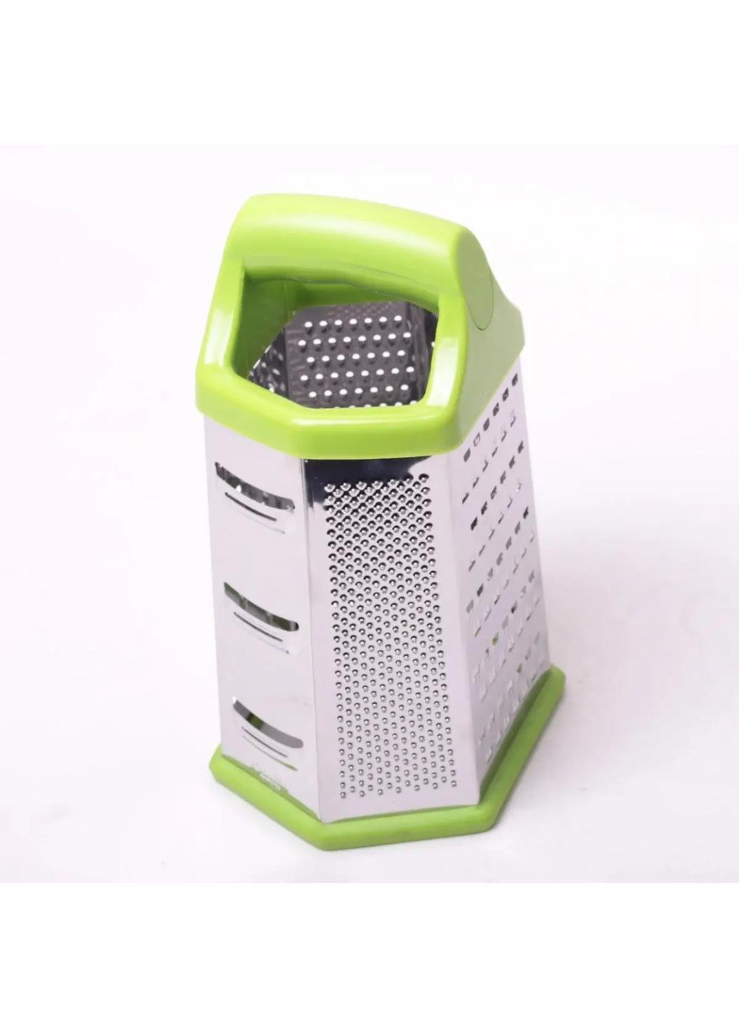 Терка Laska 6в1 из нержавеющей стали 19,8х10,5х13,5 см Салатовый (24542)
