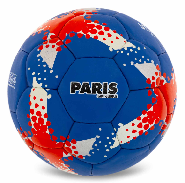 Мяч футбольный BALLONSTAR PARIS SAINT-GERMAIN FB-0047-829 №5 PU Гриппи сшит вручную Темно-синий (29655047)