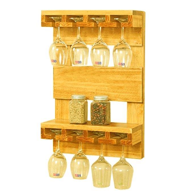 Полка для вина настенная из дерева Миядзаки Карри (ПНК-005203)