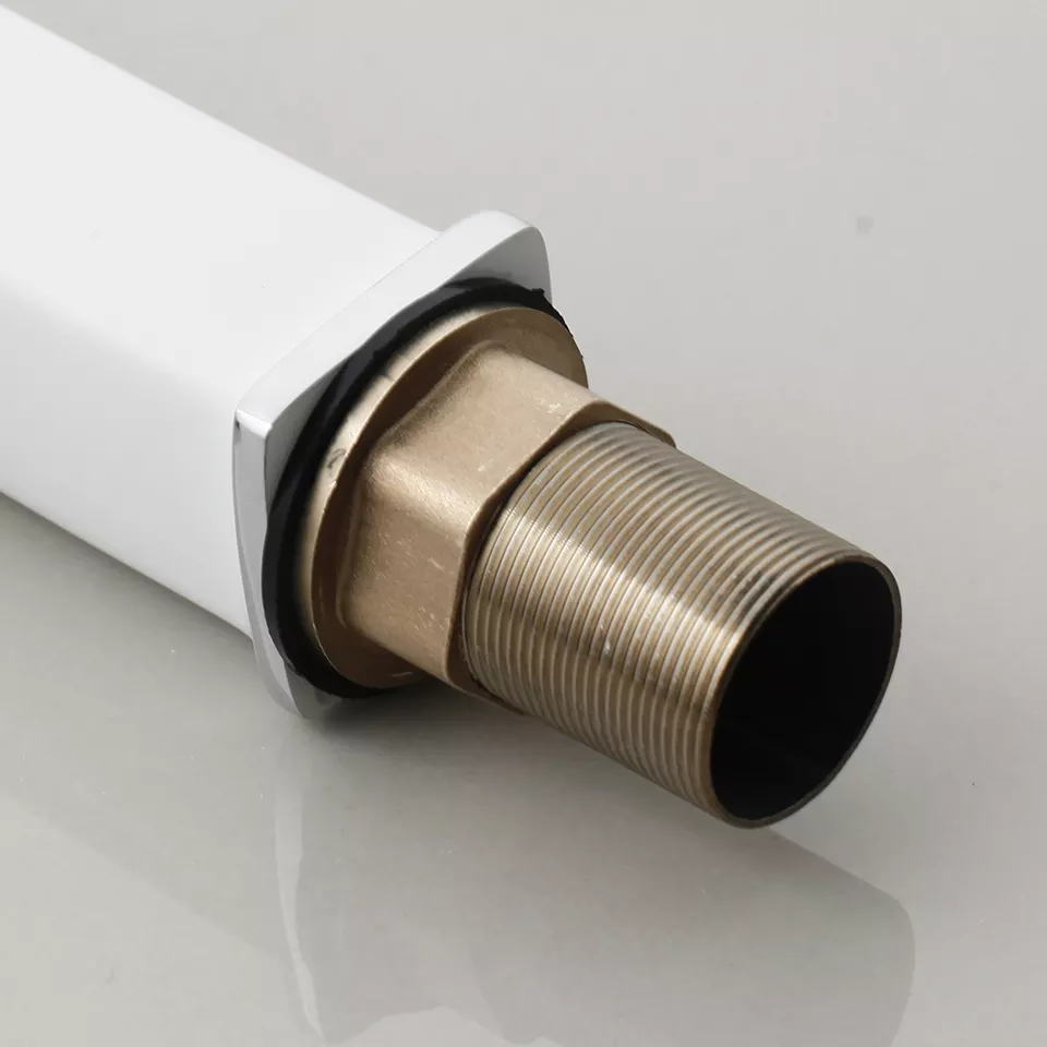 Змішувач дизайнерський у ванну для раковини одноважільний з латуні Білий - фото 3 Змішувач дизайнерський у ванну для раковини одноважільний з латуні Білий - фото 3