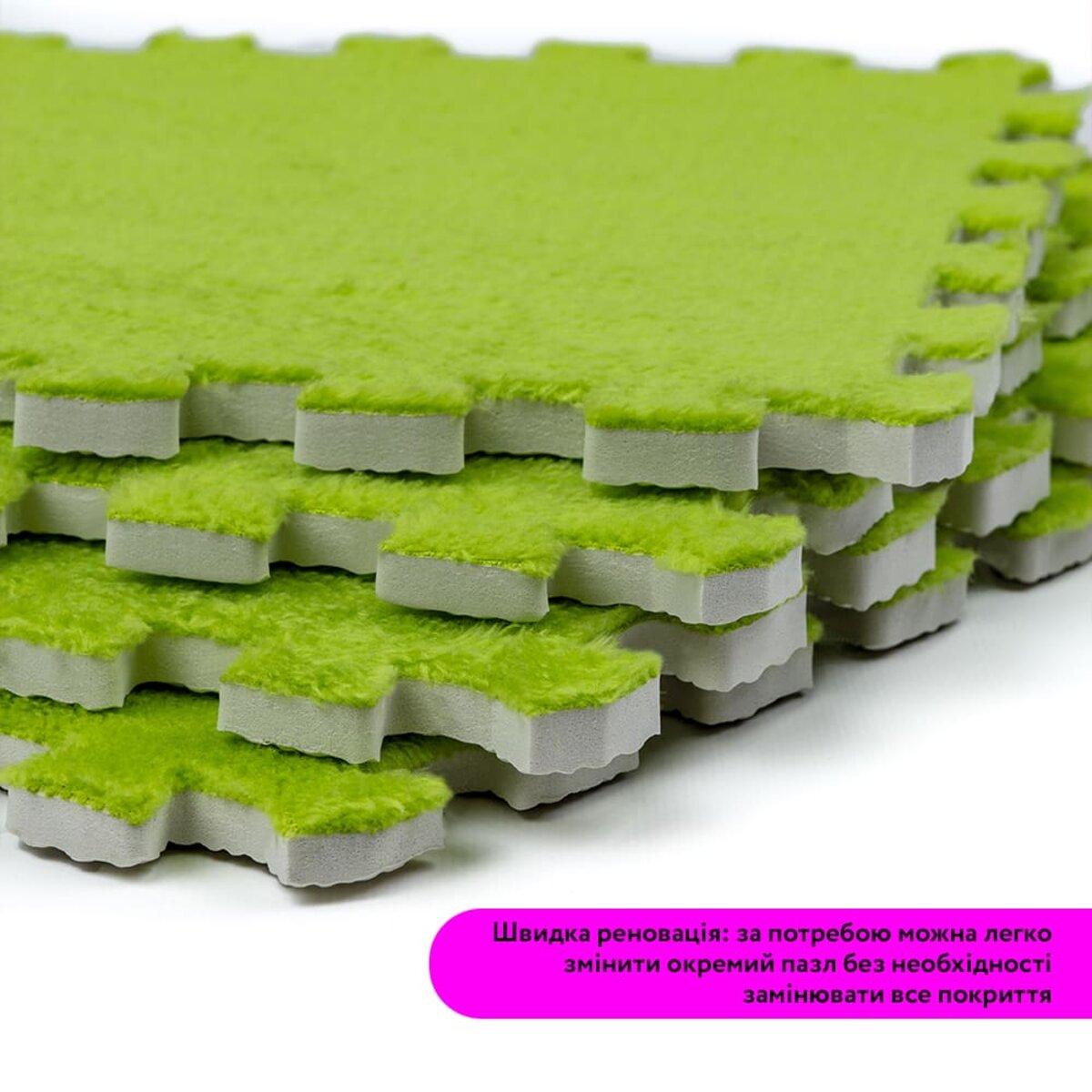 Підлога-пазл плюшевий 30х30х1 см Салатовий (D SW-00002094) - фото 5 Підлога-пазл плюшевий 30х30х1 см Салатовий (D SW-00002094) - фото 5