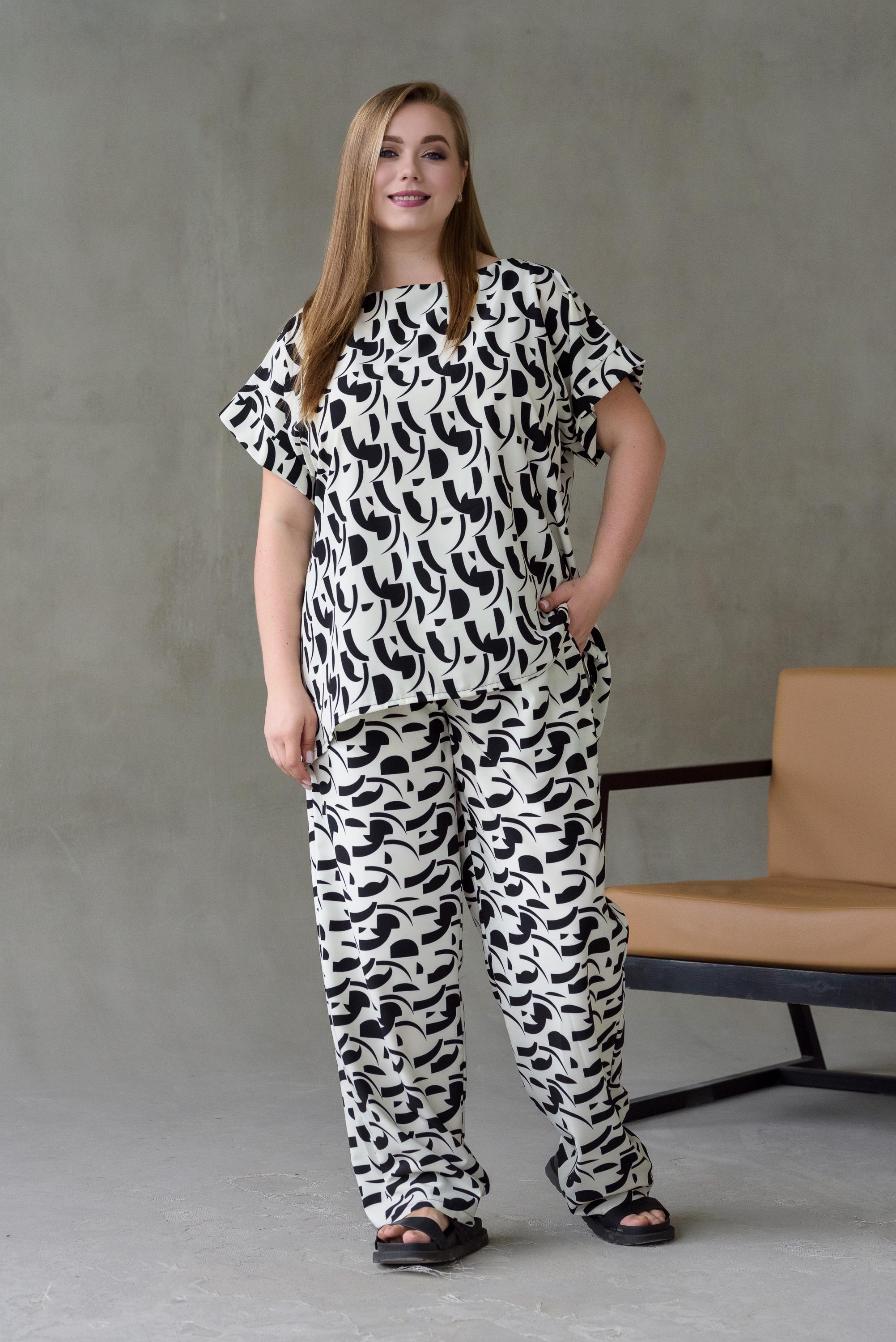 Костюм женский штапельный Альмина р. 56 Молочный (26862244) - фото 7 Костюм женский штапельный Альмина р. 56 Молочный (26862244) - фото 7