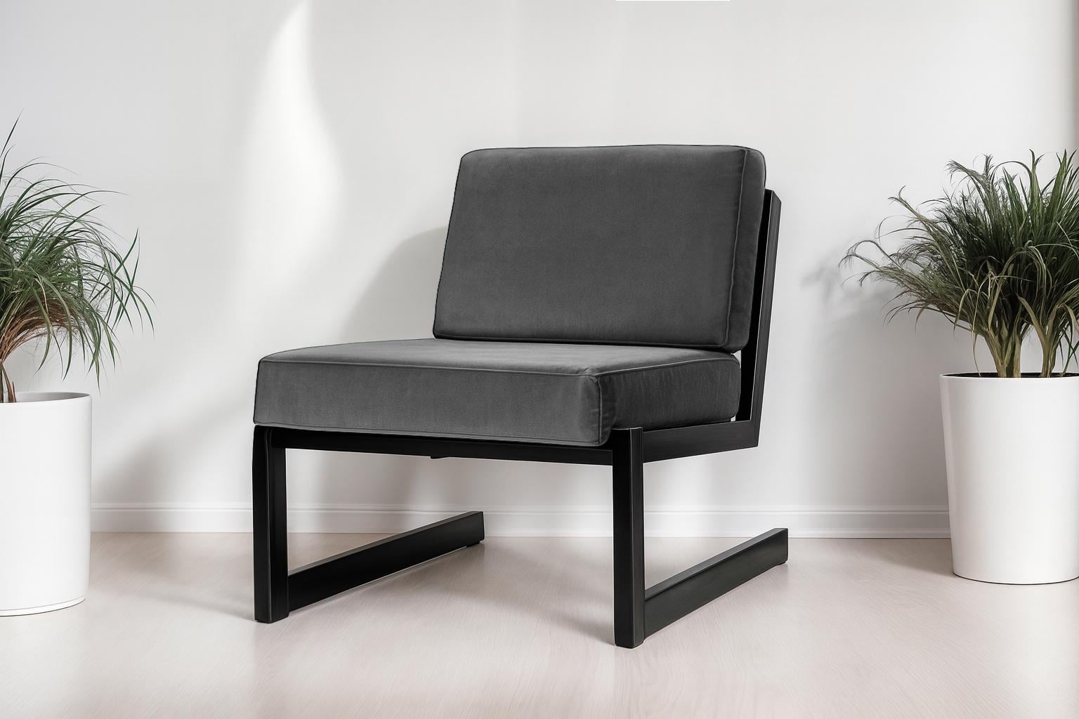 Крісло металеве Tobi Sho Флекс DV18 з подушками 750х760х700 мм велюр 29 Світло-сірий (DV185772)