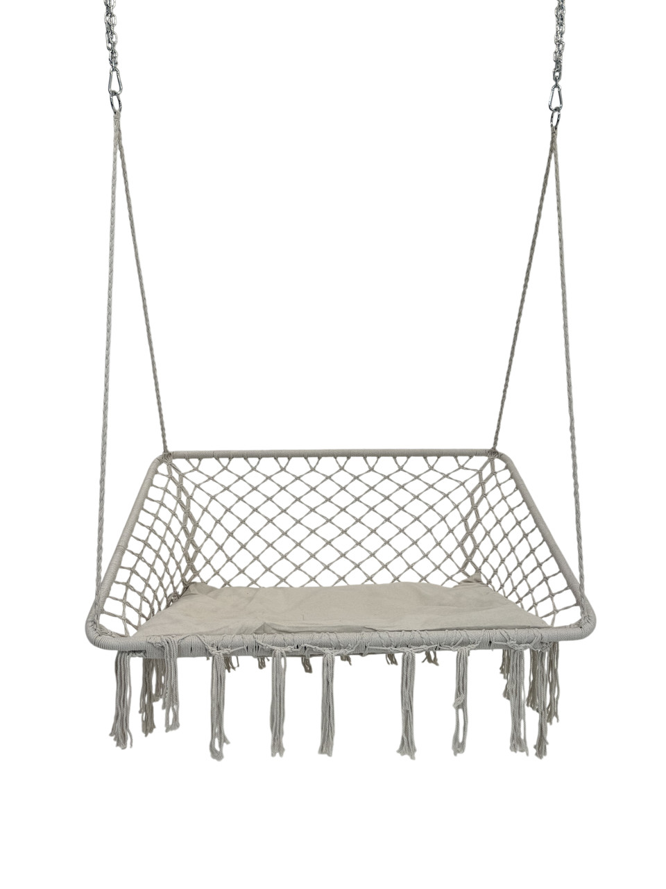 Качели WCG с подушкой двухместные 120 см Белый (QNSW09WH) - фото 5 Качели WCG с подушкой двухместные 120 см Белый (QNSW09WH) - фото 5