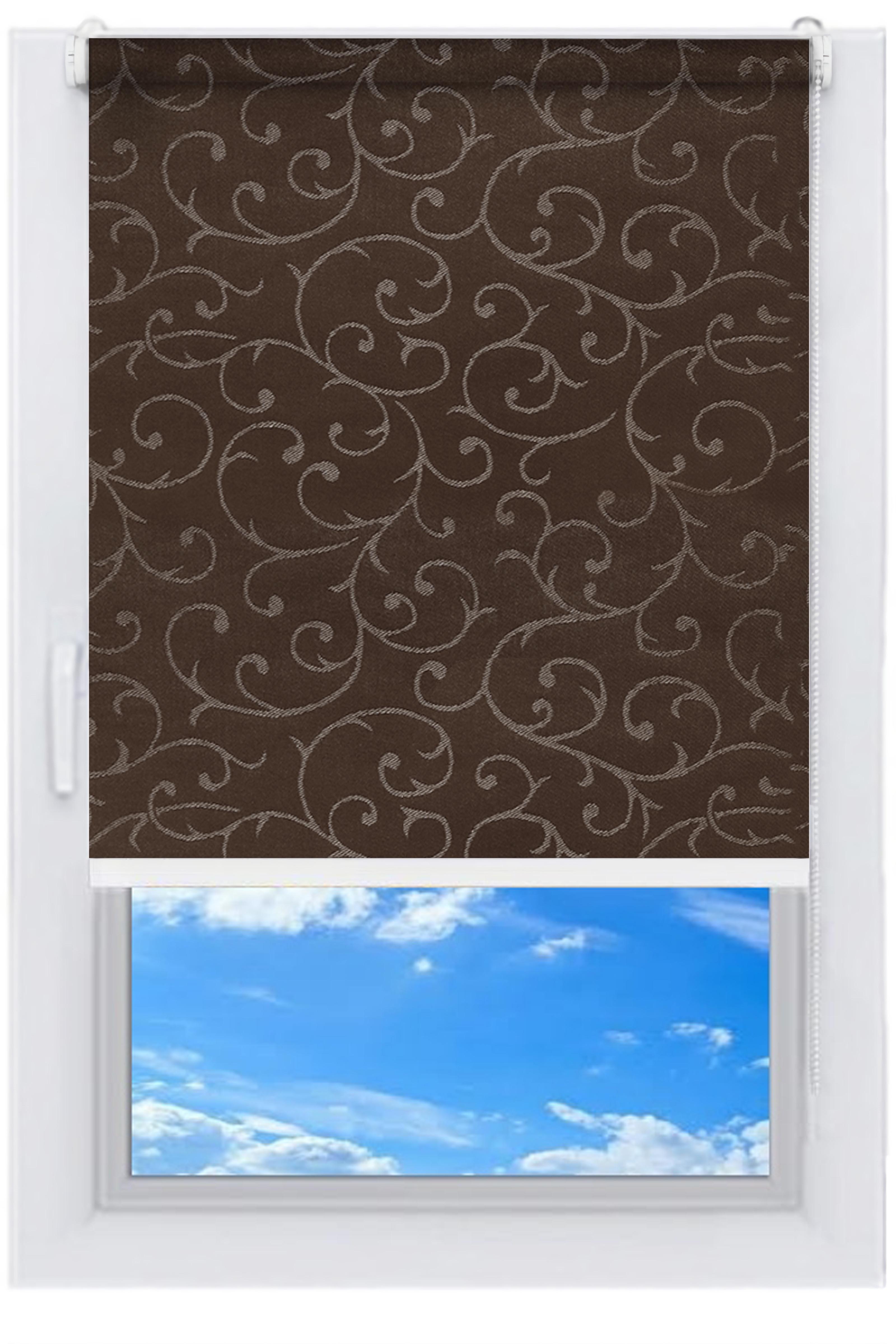 Рулонная штора NewTex Акант 120х165 см Шоколадный (2261)