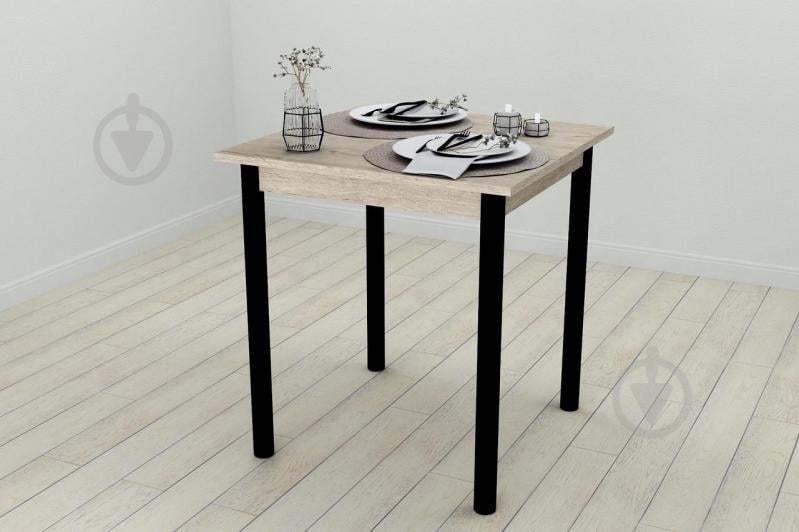 Стол кухонный Ferrum-decor Агата 75x70x70 Черный ДСП Шервуд 16мм (AGA0009)