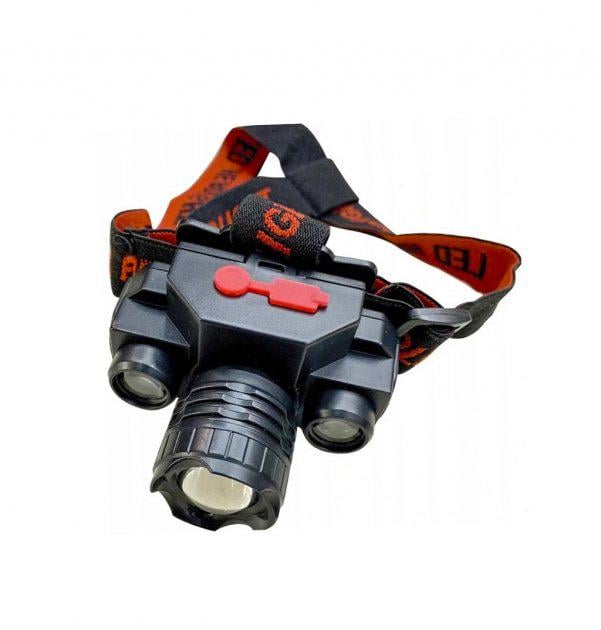 Фонарь налобный аккумуляторный KX-1805 1 XPE и 2 COB