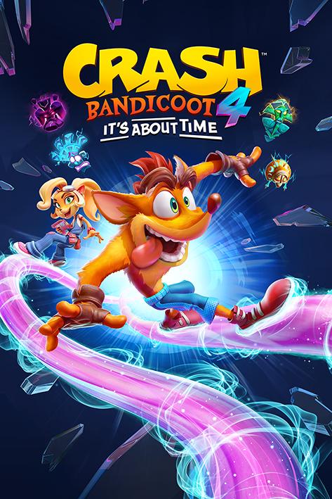 Постер плакат Crash Bandicoot 4 Поездка 61x91,5 см