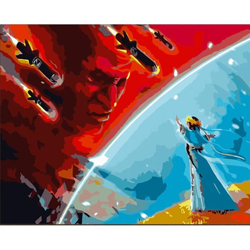 Картина по номерам Strateg Премиум Сила обороны 40х50 см (GS682)