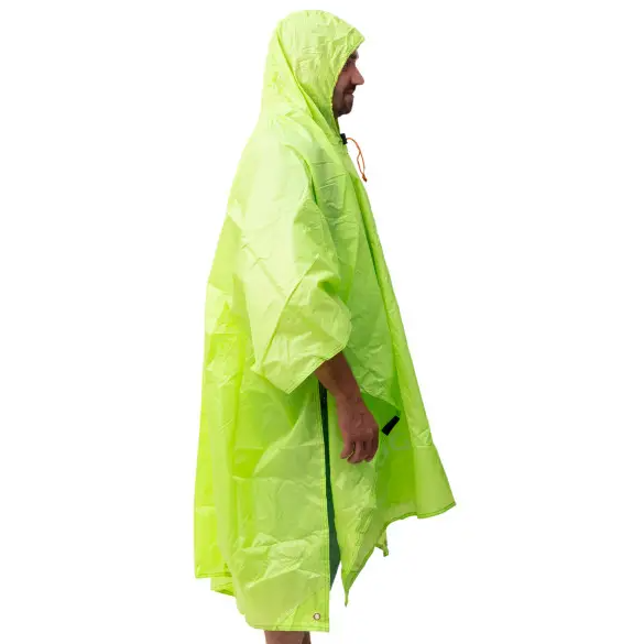 Дощовик-пончо захисний з капюшоном One size Яскраво-зелений (LU-029M) - фото 3