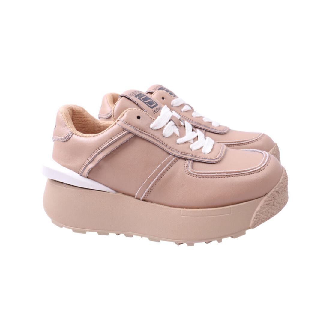 Кроссовки женские Berisstini из кожи р. 39 Бежевый (25-21DTS)