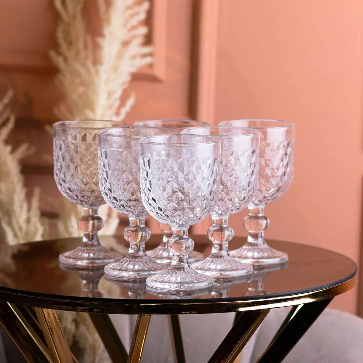 Бокалы для красного вина на низкой ножке 6 шт. (HP4153)