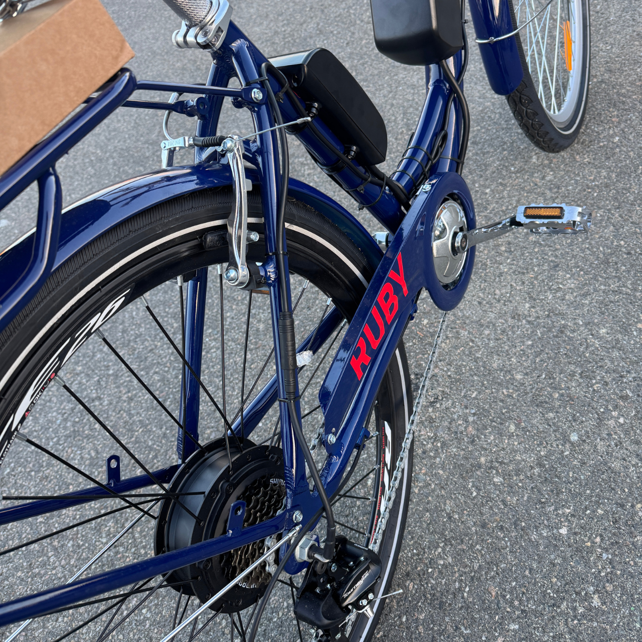 Велосипед з електроприводом AL Dorozhnik eRUBY DD FR 26" рама-17" 36B 15Ахч 500 Вт 50 км запас ходу з амортизаційною вилкою - фото 5