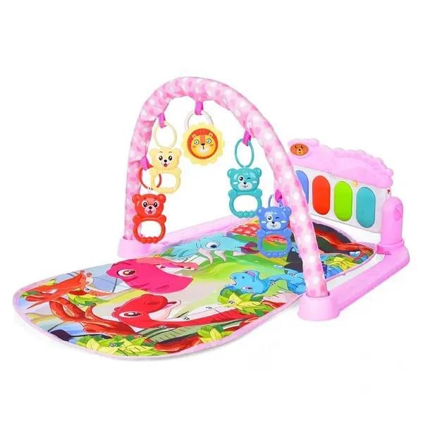 Килимок для малюків з піаніно та дугою Baby Toys 226-16-1 Рожевий