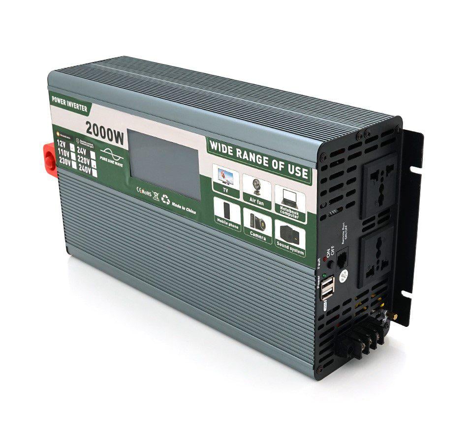 Инвертор напряжения VOLTRONIC Demuda DMDPSW 2000 Вт 12/220V с правильной синусоидой 2xUSB RJ45 (56775) - фото 1 Инвертор напряжения VOLTRONIC Demuda DMDPSW 2000 Вт 12/220V с правильной синусоидой 2xUSB RJ45 (56775) - фото 1