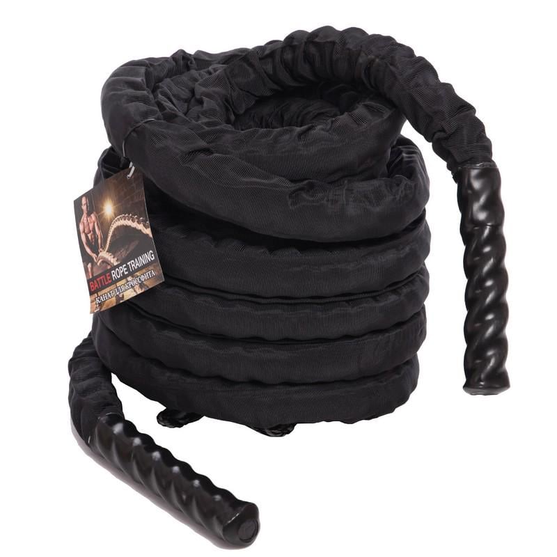 Канат для кросфіту в захисному рукаві Zelart BATTLE ROPE FI-5719-12 12 м Чорний (DR003156) - фото 5