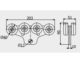 Каретка несуча Roll Grand 2Б для підвісних систем/механізмів і підвісних воріт до 400 кг (1254) - фото 2 Каретка несуча Roll Grand 2Б для підвісних систем/механізмів і підвісних воріт до 400 кг (1254) - фото 2