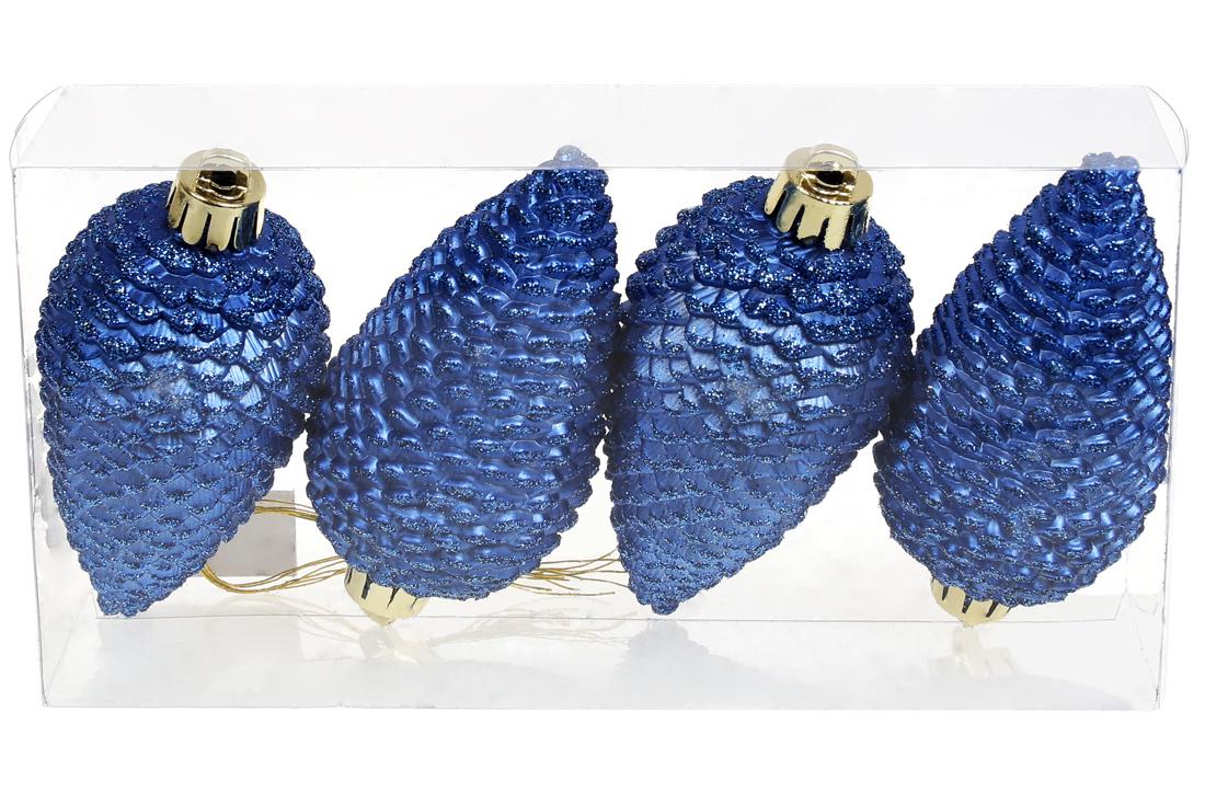 Набор елочных украшений BonaDi Шишки 4 шт. (147-908)