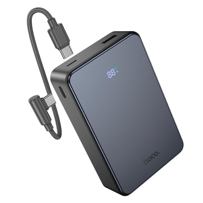 Портативное зарядное устройство c LED-дисплеем HOCO J170A 20000mAh 1 x USB-A/2 x Type-C кабель Type-C Grey (24449)