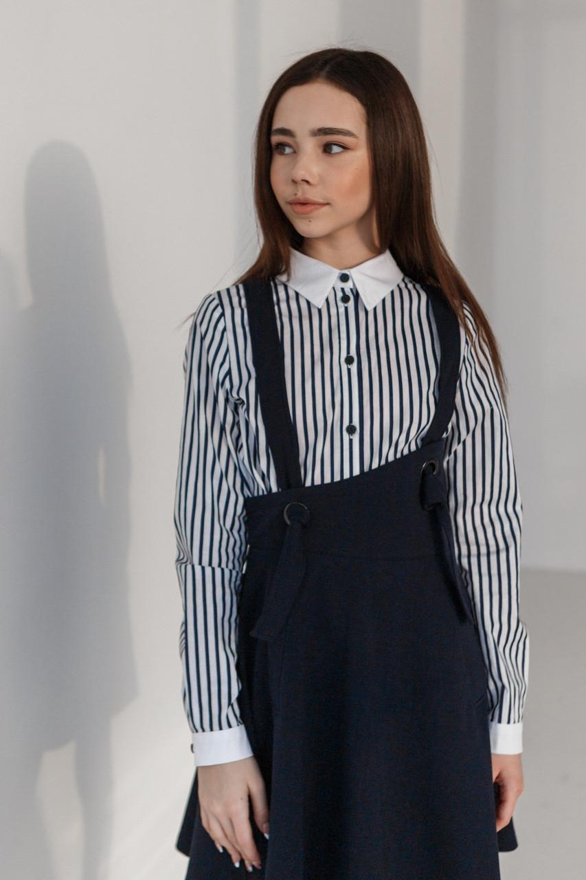 Сарафан школьный для девочки Suzie Дезири 164 см Синий (СН-71103) - фото 2 Сарафан школьный для девочки Suzie Дезири 164 см Синий (СН-71103) - фото 2