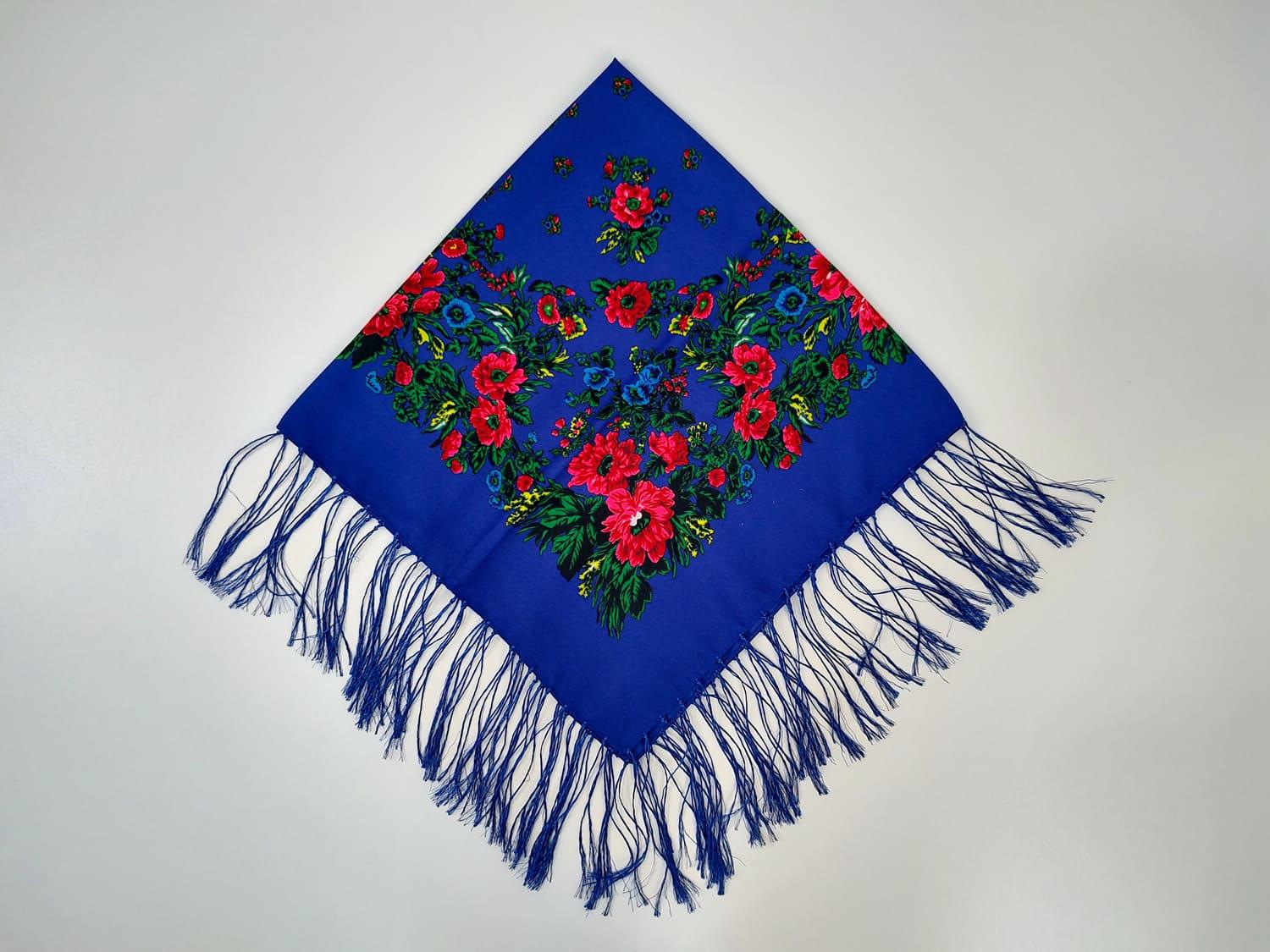 Платок и торок 80x80 с м синий (30070637)