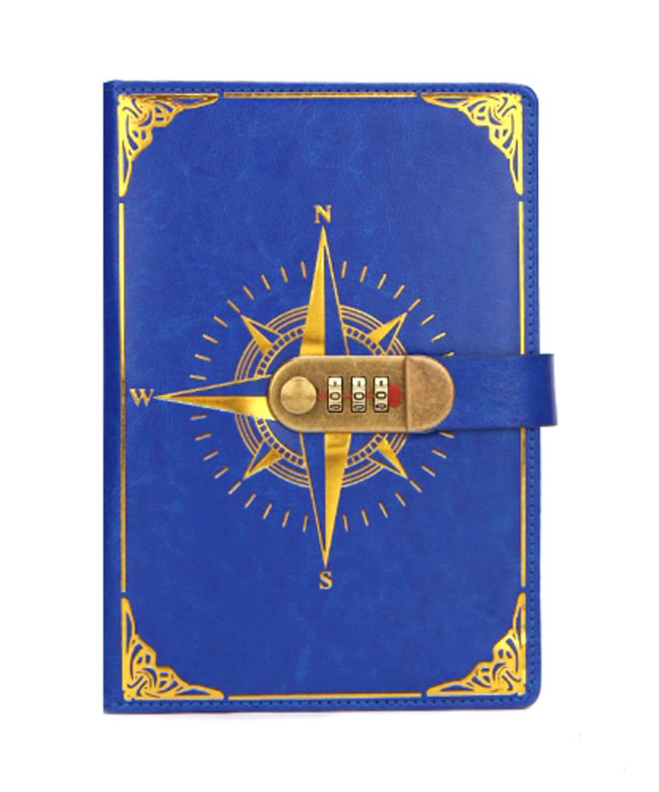 Блокнот с кодовым замком 212x148 мм Синий (5819)