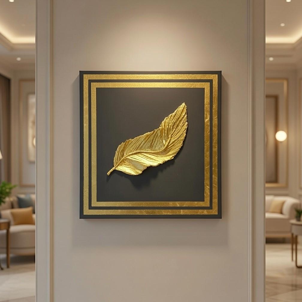 Картина ручной работы Zilini MC888 Золотое Перо 100x100 см (31548943) Картина ручной работы Zilini MC888 Золотое Перо 100x100 см (31548943)