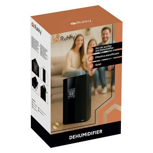 Осушитель и воздухоочиститель Ruhhy 2в1 с пультом 650 мл/сутки 2000 мл 30 м2 90 Вт Черный (26626) - фото 7 Осушитель и воздухоочиститель Ruhhy 2в1 с пультом 650 мл/сутки 2000 мл 30 м2 90 Вт Черный (26626) - фото 7