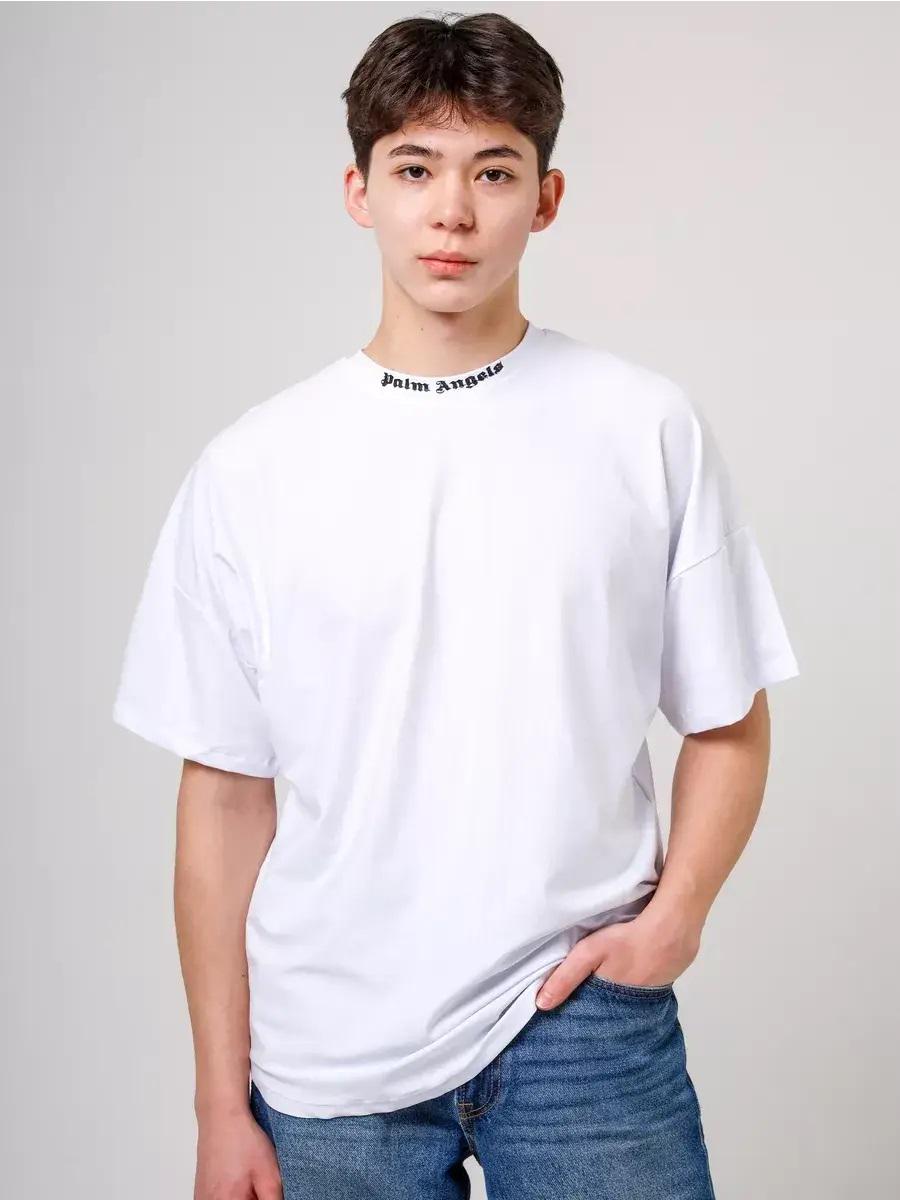 Футболка мужская Palm Angels Logo Print T-Shirt Oversise PAW-5011WT M