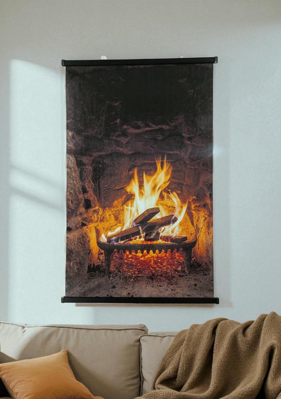 Инфракрасный обогреватель-картина Сейм Пламя 100x63 см Темно-коричневый (wkr-10033)