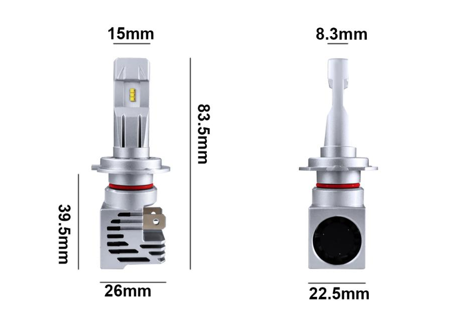 Автомобильные лампы светодиодные Global Solution M4PRO 4000Lm 6000K H7 2 шт. (2268028133) - фото 5