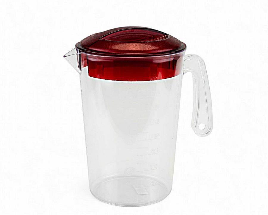 Кувшин с крышкой One Chef с мерной шкалой из поликарбоната для напитков 2 л d 14,5 см h 23 см