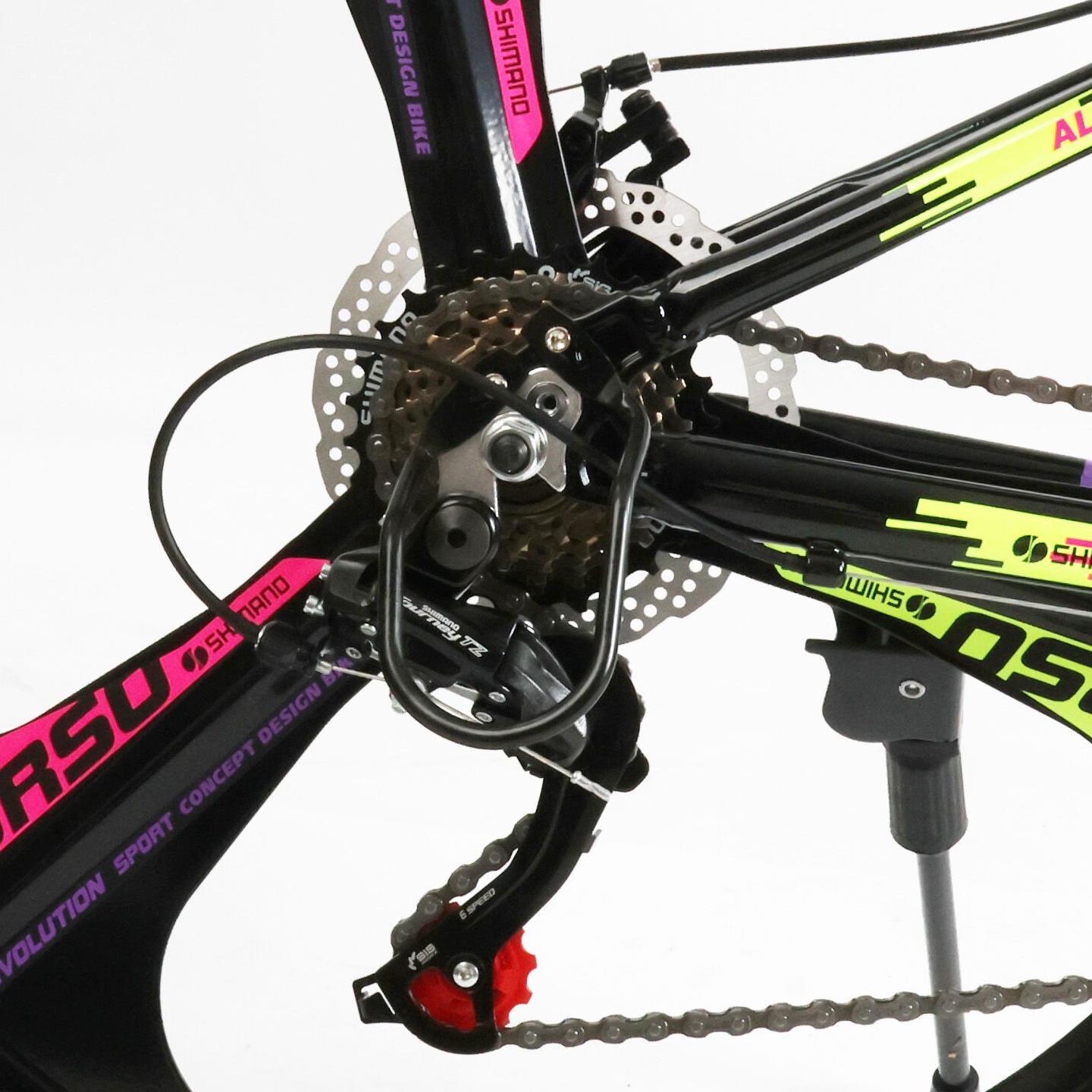 Велосипед горный Corso Evolution алюминиевый литые диски 26"/13" Черно-фиолетовый (824568382) - фото 5 Велосипед горный Corso Evolution алюминиевый литые диски 26"/13" Черно-фиолетовый (824568382) - фото 5