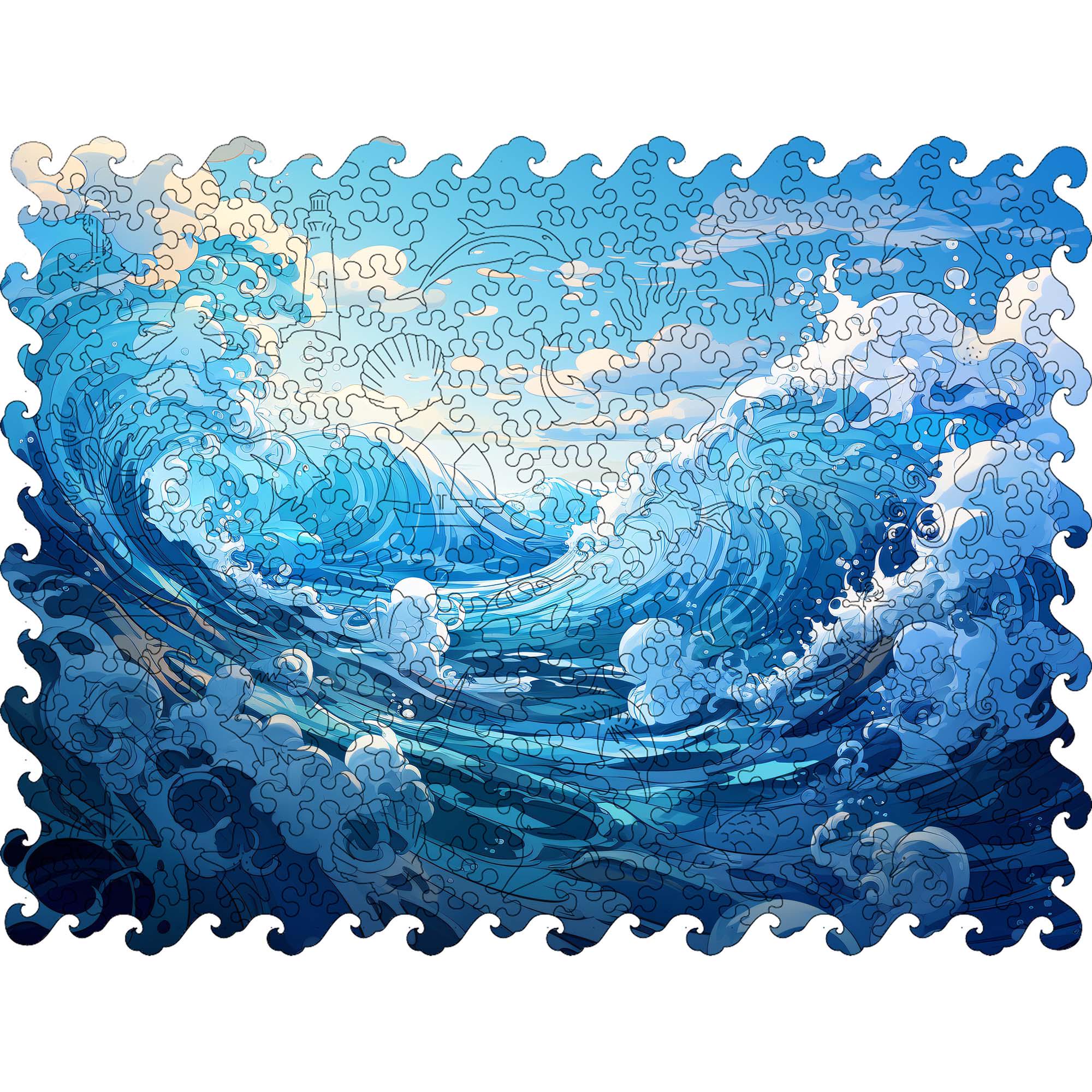 Пазл фигурный деревянный Woods Story Водный XXL (WSUA0259)