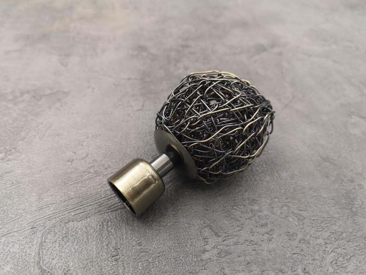 Карниз Quadrum Лофт гладкая штанга двойной открытый 19/19 мм 300 см антик (46976179) - фото 2