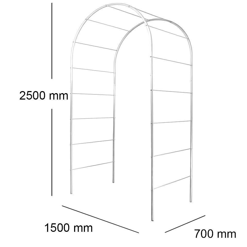 Опора для растений арка садовая 2500х1500х700 мм d 20 мм/d 8 мм (АС-D20/D8-2500*1500*700) - фото 2