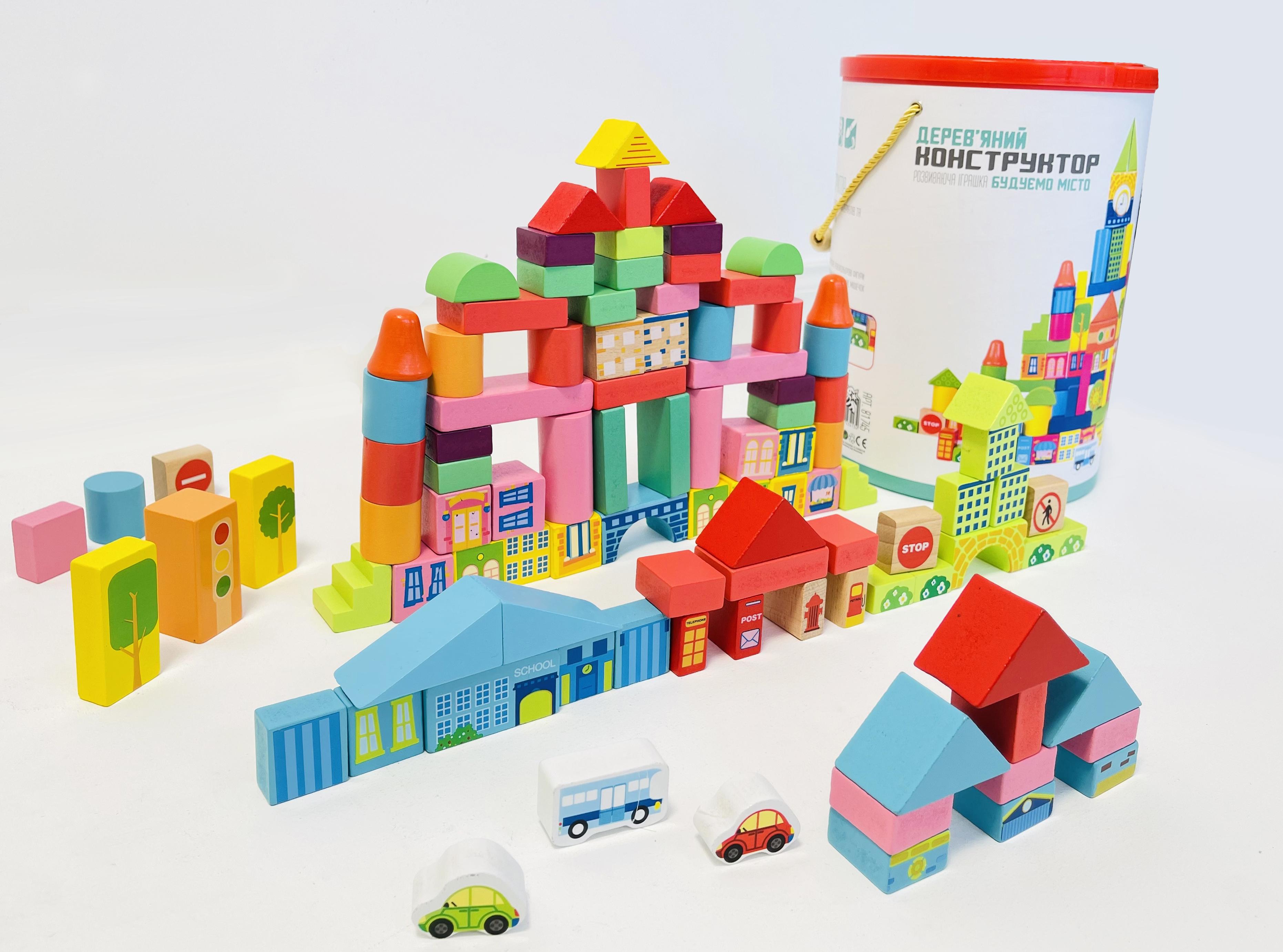 Детская деревянная развивающая игрушка конструктор город Oray - фото 10 Детская деревянная развивающая игрушка конструктор город Oray - фото 10