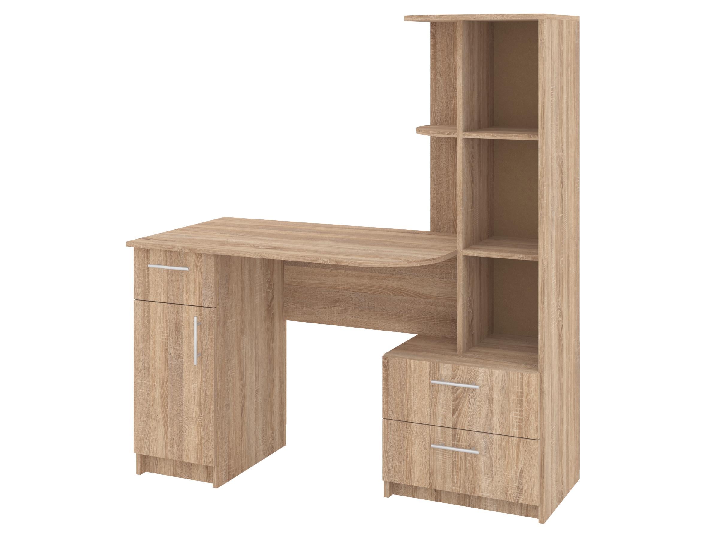 Письменный стол PEHOTIN Фаворит 130х60х75/147 см Дуб сонома (PN-101627)