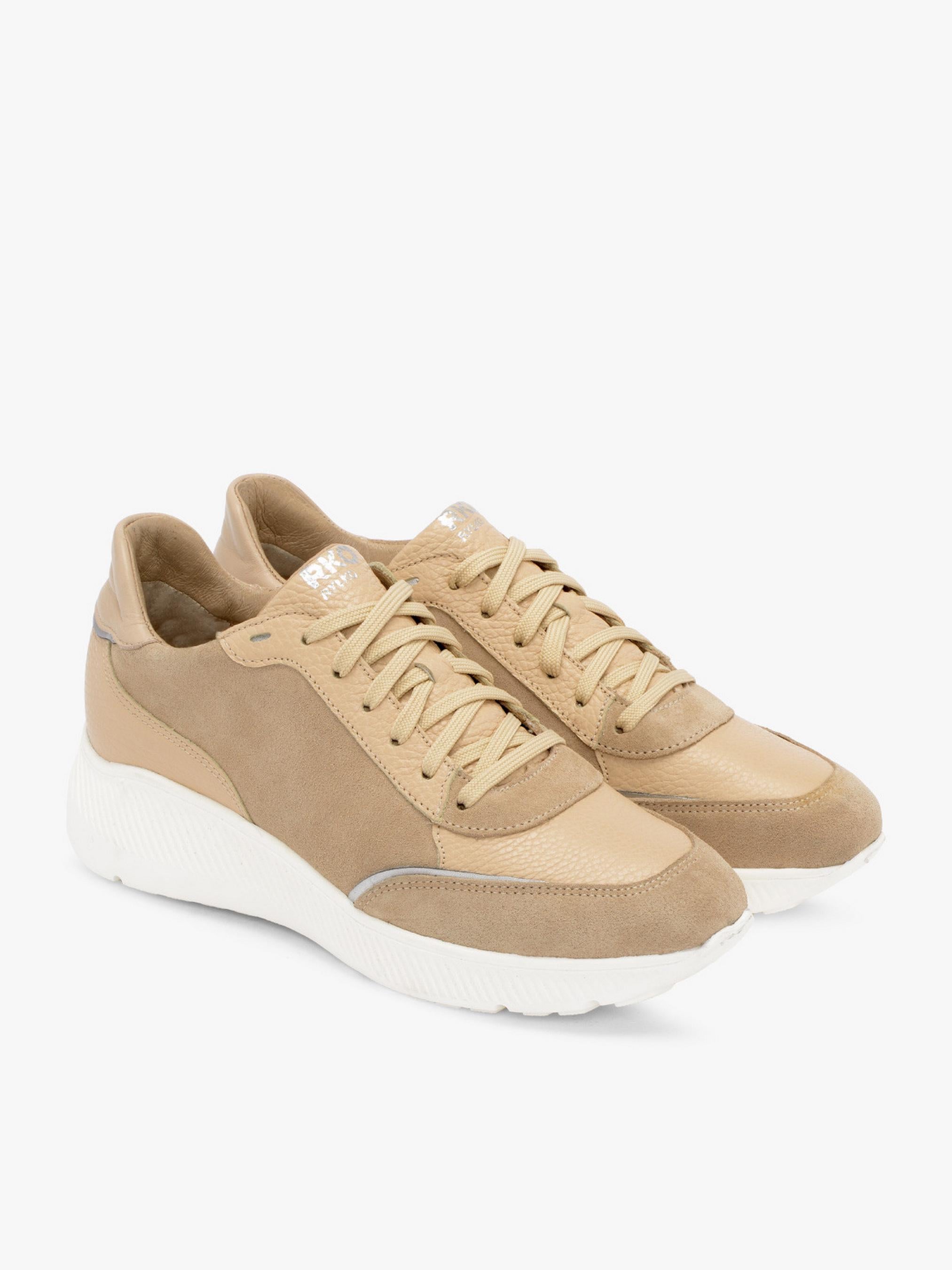 Кроссовки женские RYLKO из натуральной кожи и замши р. 38 Бежевый (1LRK7_P__8RZ) Кроссовки женские RYLKO из натуральной кожи и замши р. 38 Бежевый (1LRK7_P__8RZ)