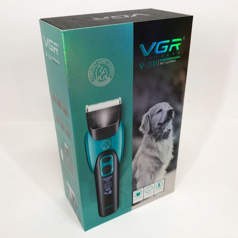 Машинка для стрижки тварин VGR V-208 акумуляторна 3W Blue (tf7465) - фото 17