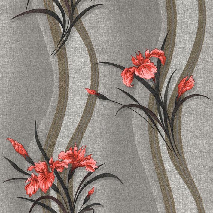 Обои тисненные Эксклюзив Люкс на бумажной основе 0,53х10,05 м Бело-черный (059-01)